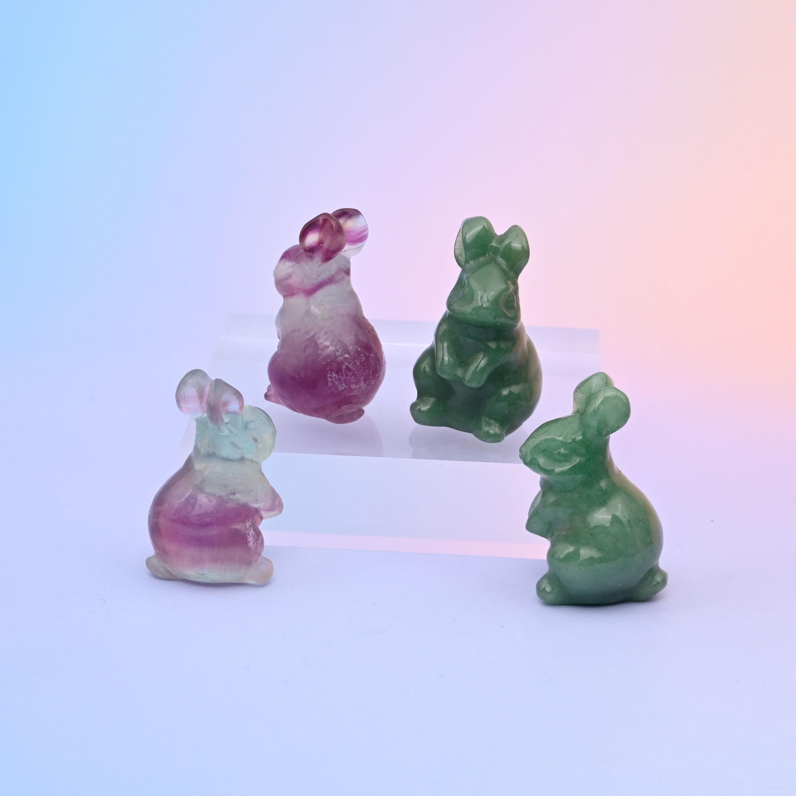 1.5 Inch Rabbit Crystal Carving Figurines