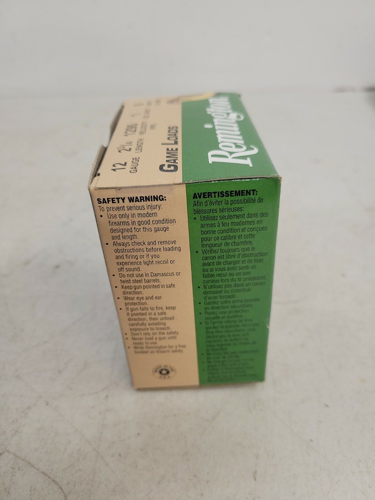 Vintage Remington Game Load 12 Gauge Shot Shells EMPTY BOX ONLY