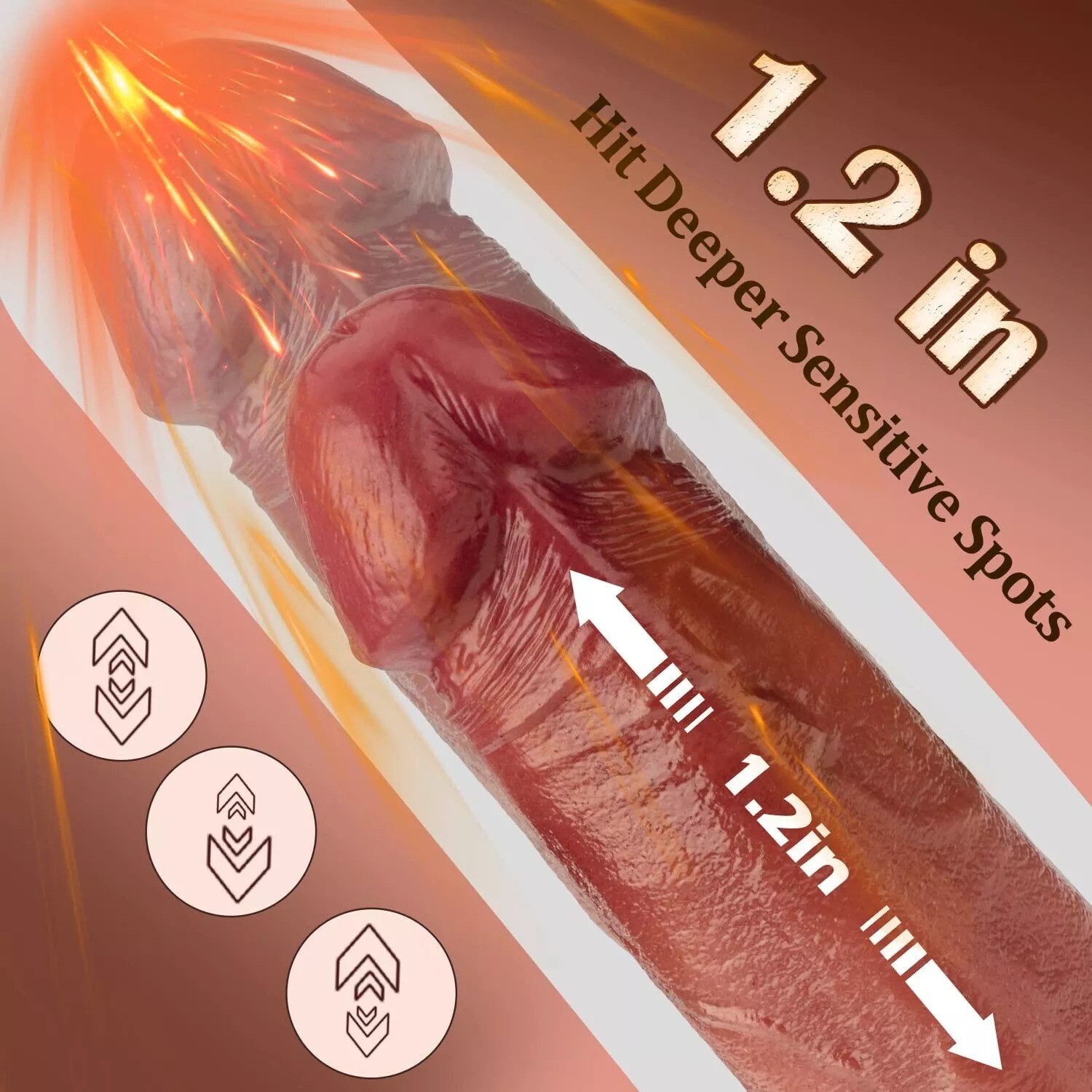 Telescopic Realistic Thrusting Dildo Vibrator Sex Toys for Women Remote Control