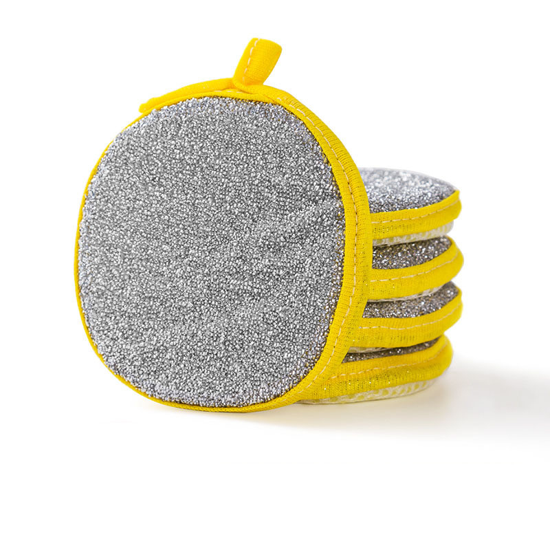 10× Reusable Double-Sided Dishwashing Microfiber Sponge Kitchen Cleaning Pads US