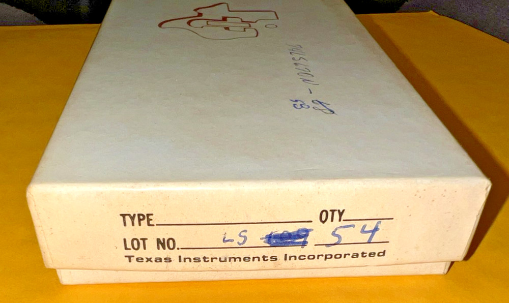 Vintage Texas Instruments Empty Parts Box