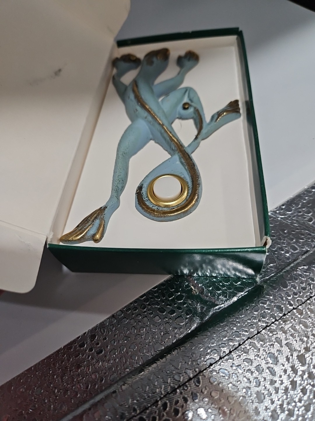 Flora & Fauna Solid Brass Door Doorbells and Viewer Hardware Gecko NEW with box