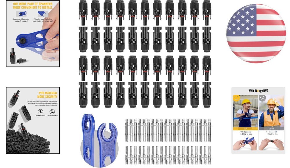 Reliable 44PCS Solar Connectors for Long-Term Performance in Any Weather