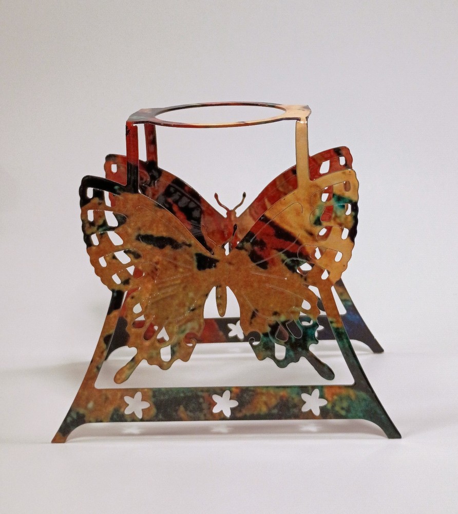 Multicolor Butterfly Candle Stand