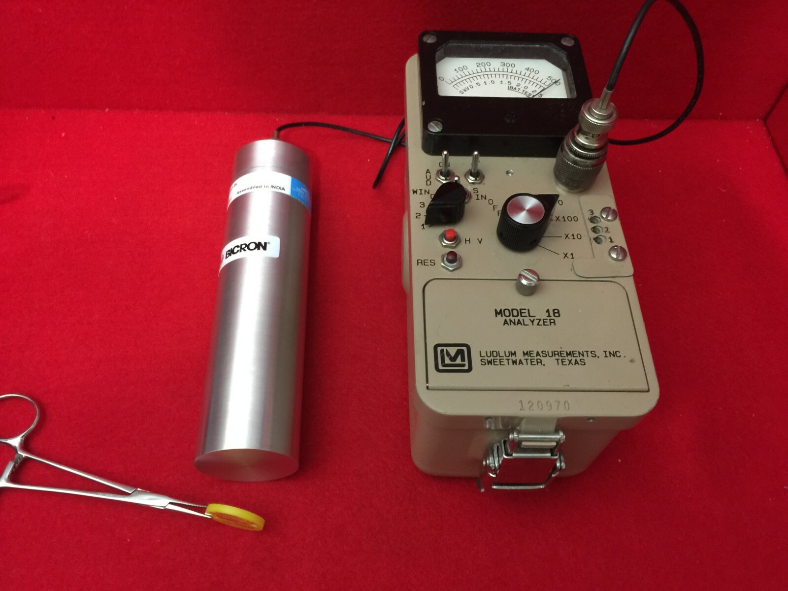 Bicron Gamma Scintillation Detector NaI(Tl) Spectroscopy Ready 2.25" X 1.5" dia