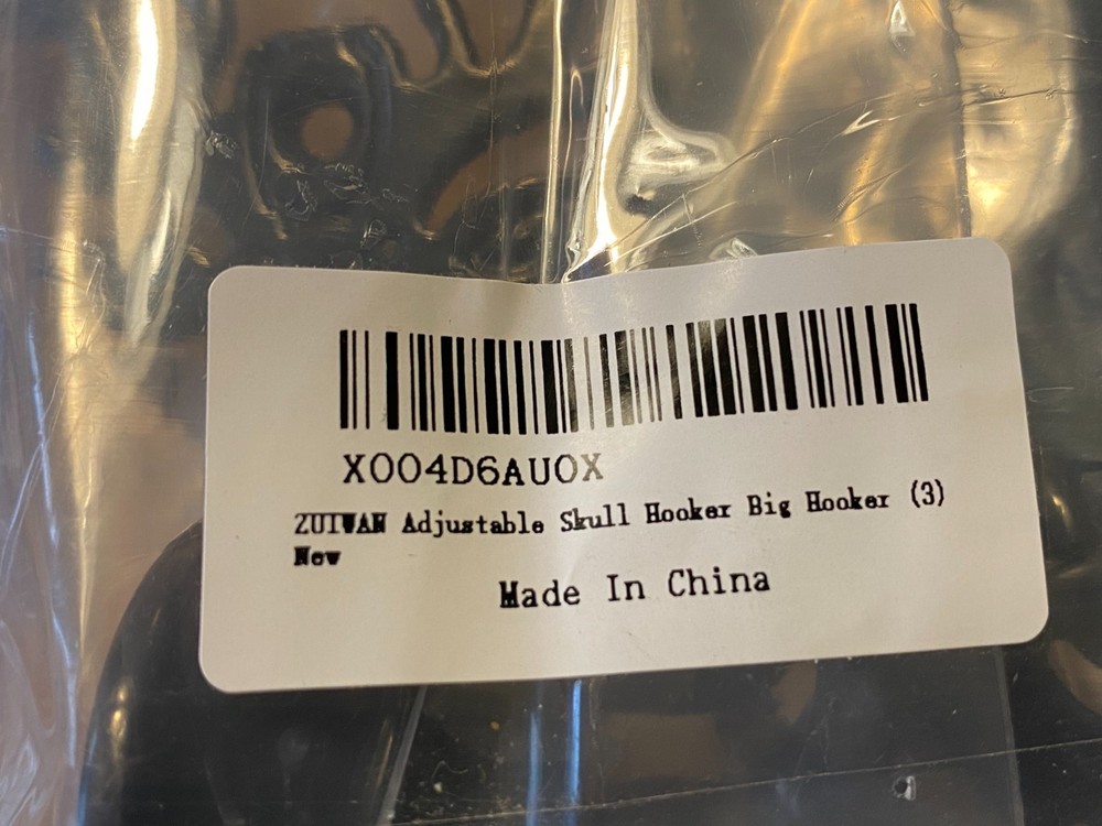 SKULL HOOKER ADJUSTABLE BIG HOOKER, GAME / TROPHY SKULL MOUNT (3) PCS