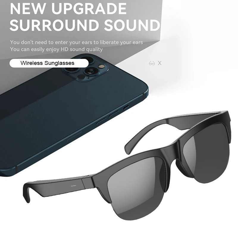 Smart Audio Glasses Bluetooth Sunglasses Handsfree Call Music For iPhone Android