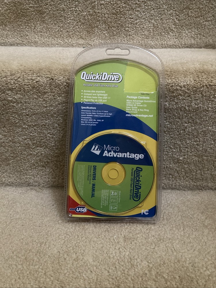 Micro Advantage QuickiDrive Portable USB Flash HardDrive 128mb removable storage