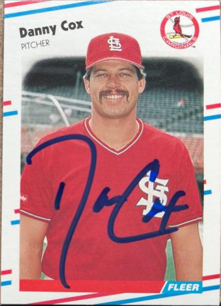 Danny Cox Autographed 1988 Fleer #28