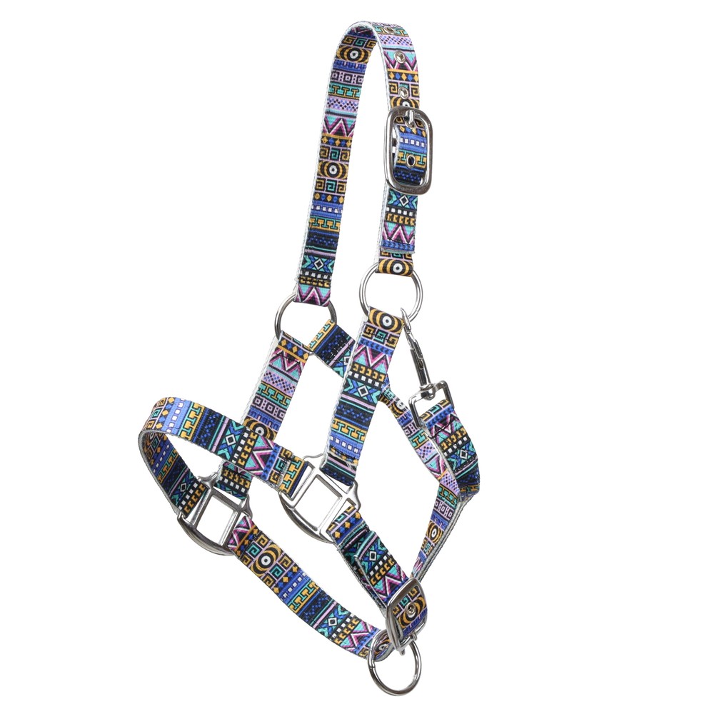 Pony Blue Aztec Print Nylon Halter