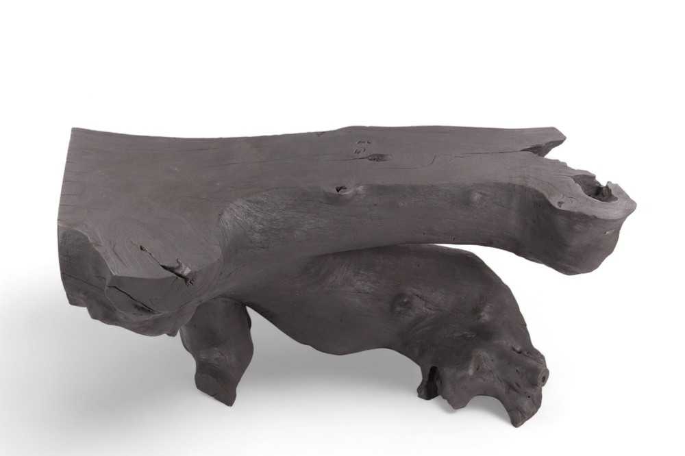 Black Natural Sculptured Console Table - 2