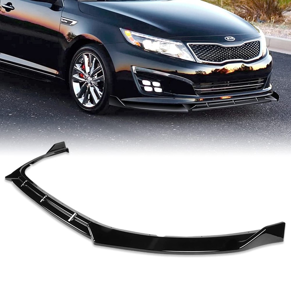 3PCS Front Bumper Lip Kit STP-Style for Optima 2014-2015 Painted Black
