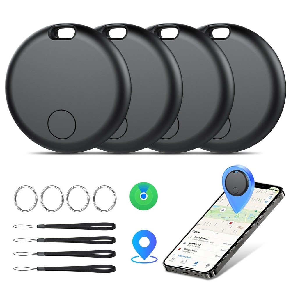 Air Tracker Tags-4 Pack: Smart Bluetooth Tracker, Item Finder Works with Appl...
