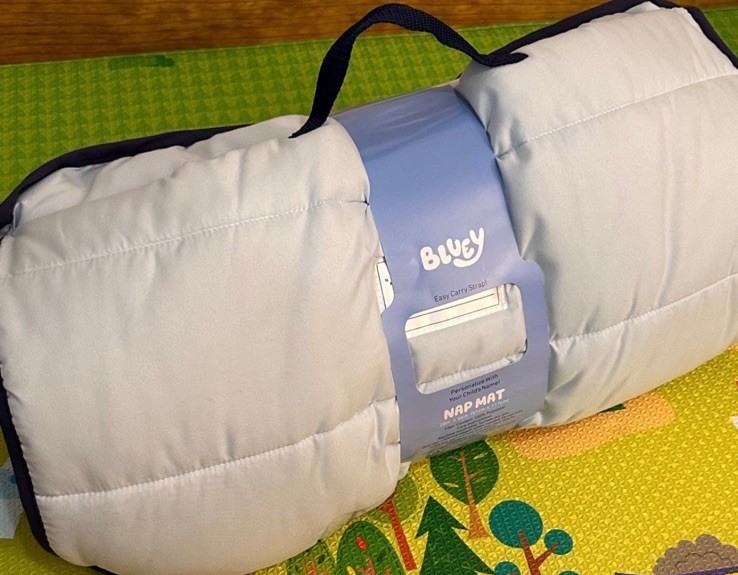 Bluey Nap Mat with Embedded Pillow & Blanket – Soft 46"x20" Microfiber