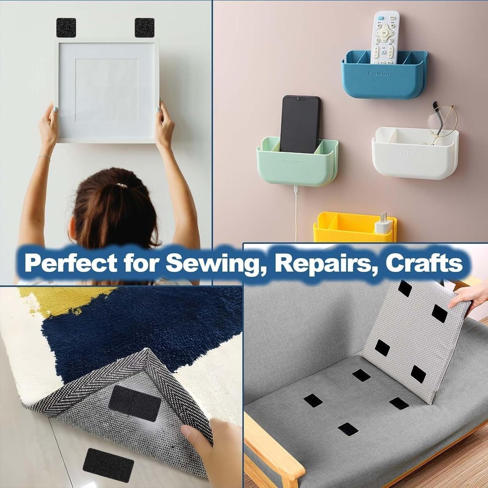 Robust Nylon Hook and Loop Strips - Multi-Size Adhesive Fasteners for Every Need