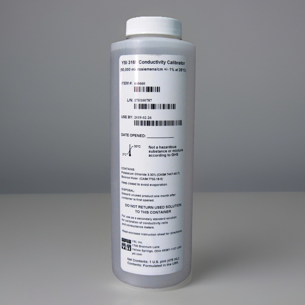 8 PCS; New YSI 3169 Conductivity Calibration Solution