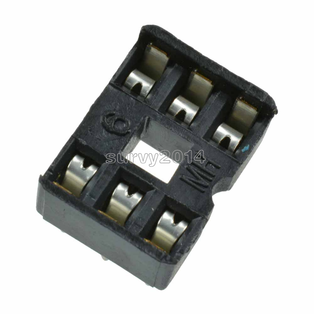 20PCS IC Socket Adaptor PCB Solder Type DIP Socket 6p 6 pin 6-pin