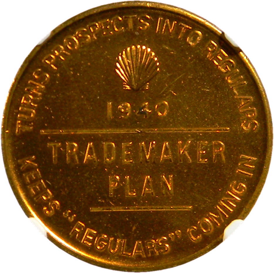 1940 Shell Service Stations Trademaker Plan Medal NGC MS 65 (16-1)