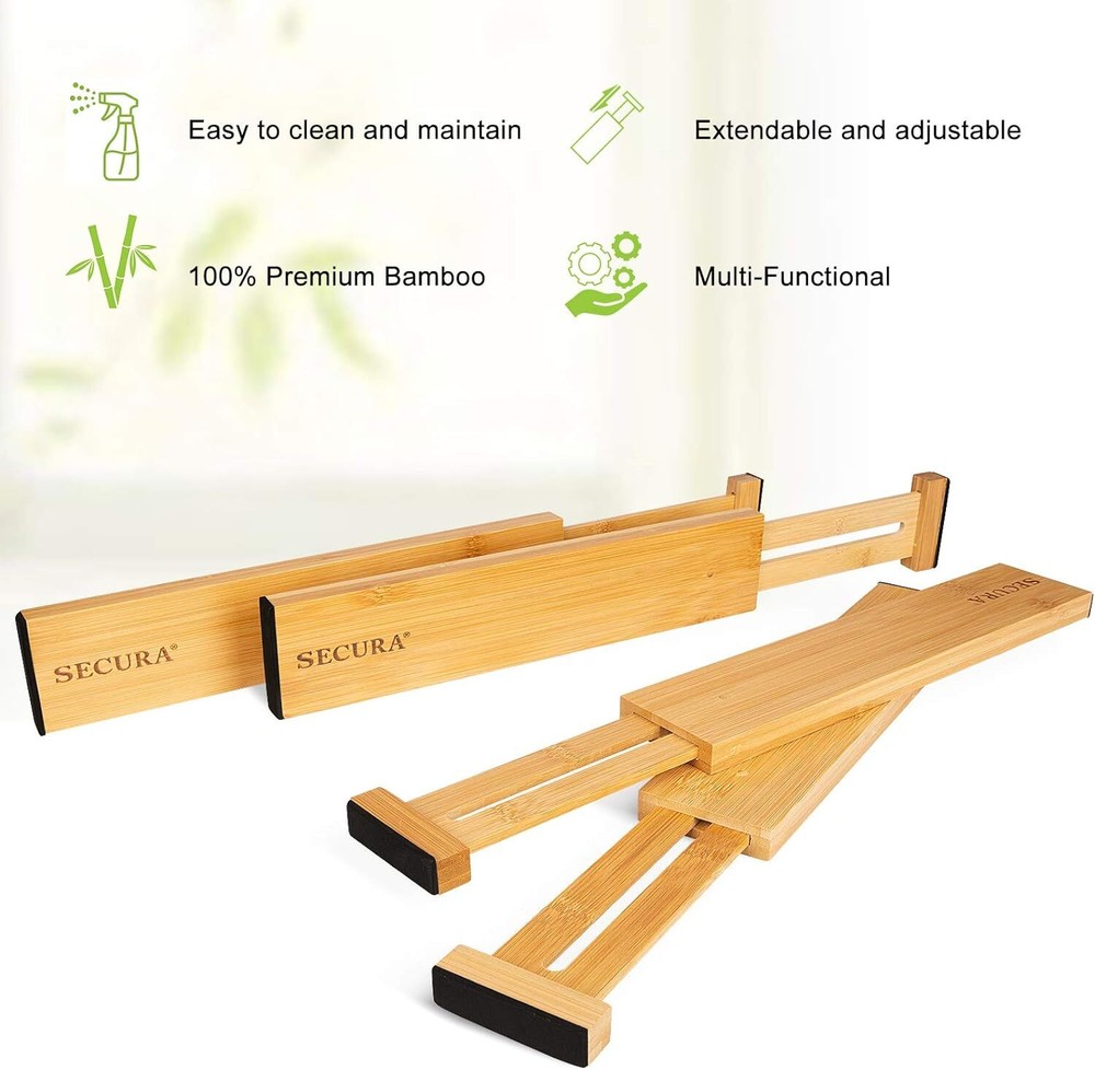 Secura 𝗕𝗮𝗺𝗯𝗼𝗼 𝗗𝗿𝗮𝘄𝗲𝗿 𝗗𝗶𝘃𝗶𝗱𝗲𝗿𝘀 12-17.1 IN