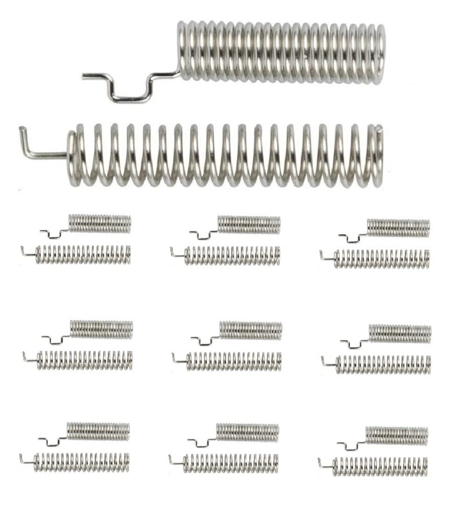 QIACHIP 10 Pack 433MHz RF Spring Antenna for Receiver small, Silver