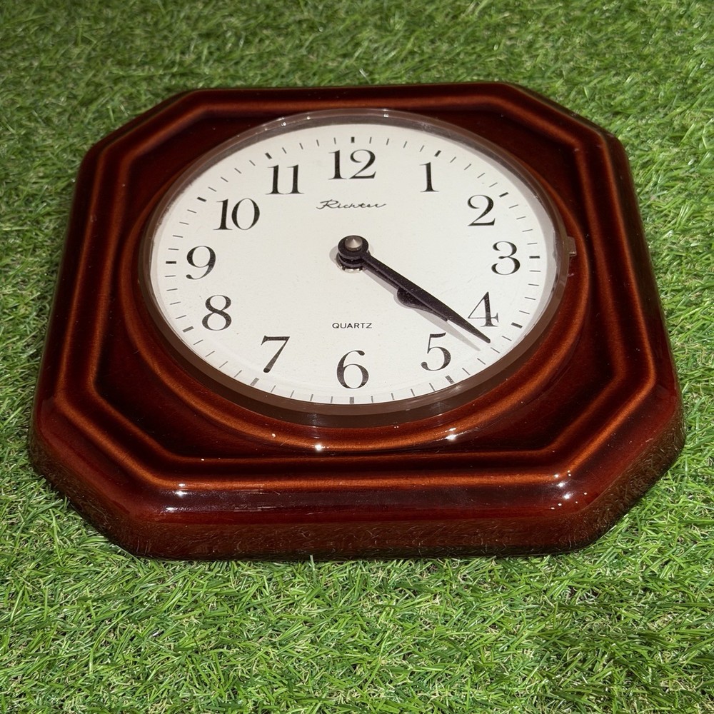 Vintage Richter German Retro Ceramic Wall Clock / Working