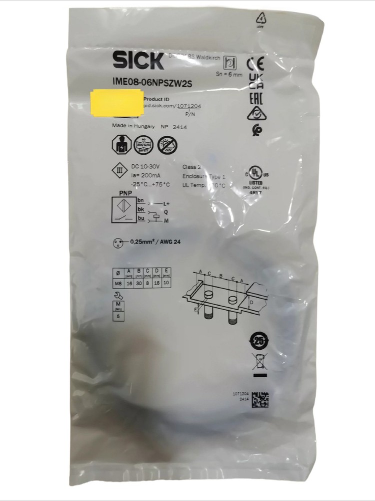 SICK IME08-06NPSZW2S 1071204 Proximity Sensor