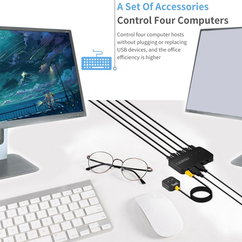 USB Shared Controller Adapter 4 Inputs 4 Outputs for Laptop Computer1784