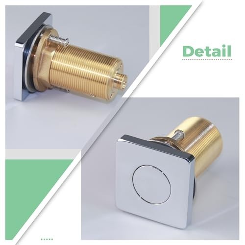 Cordless Air Switch Kit for Garbage Disposal, Polished Chrome Push Button, Brass