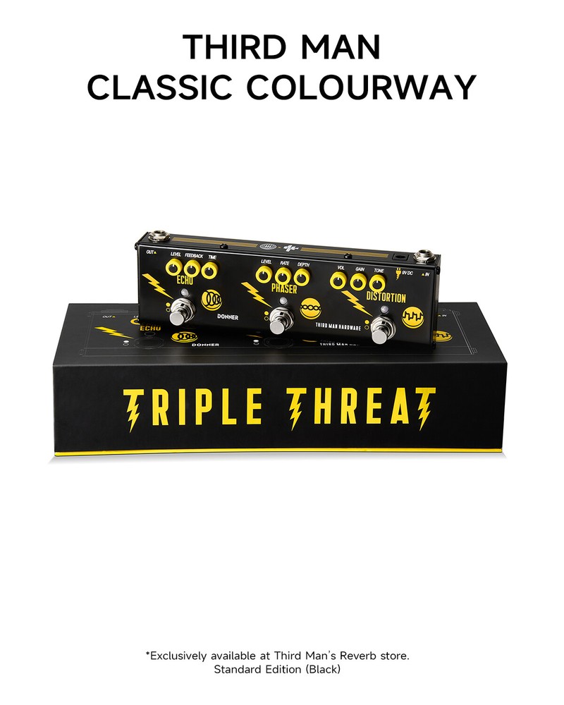 Third Man Hardware X Donner Triple Threat Analog Multi-Effect Pedal