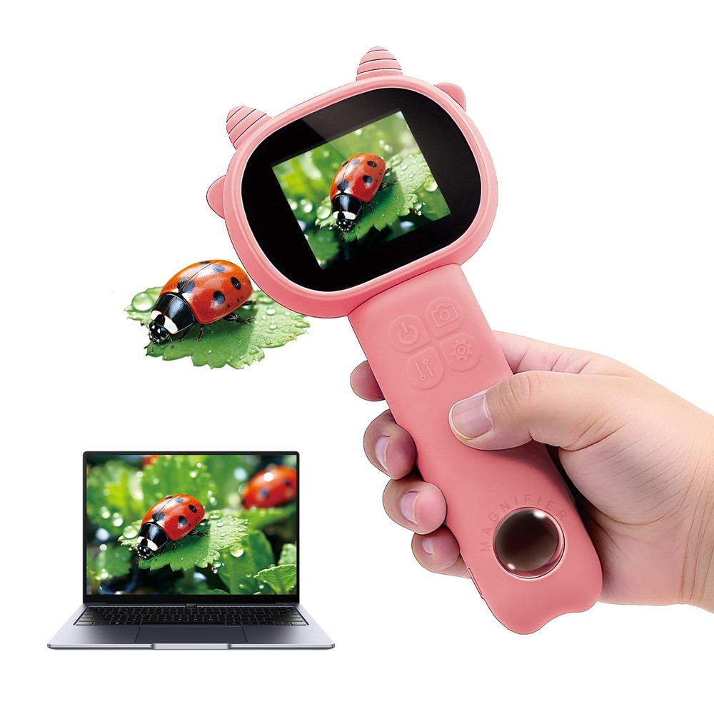 Microscope for - 2.4" Screen Mini Pocket Handheld Microscope for Toddlers-STE...