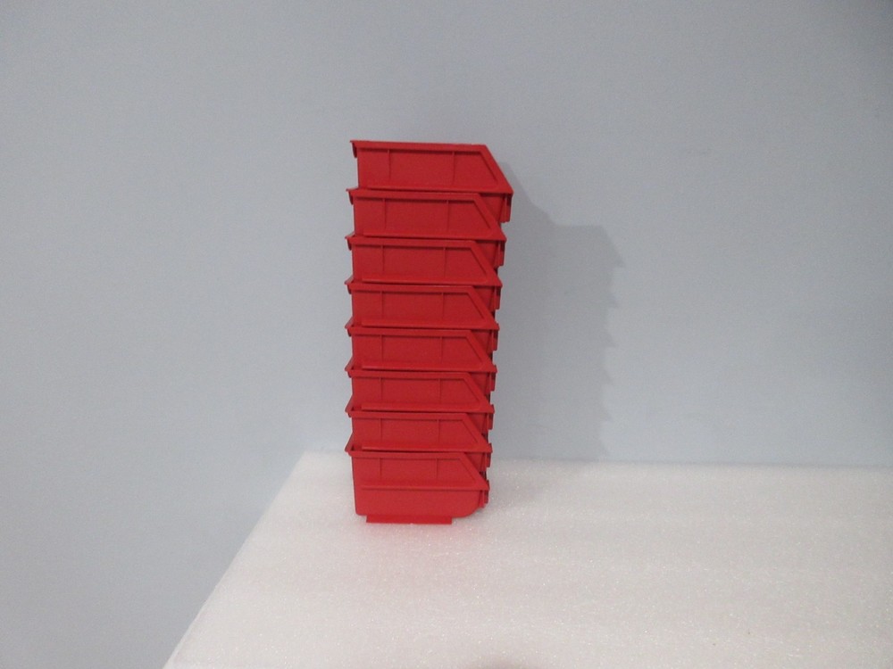 12 pack Storage Bins Red Plastic Small Parts Container Stack
