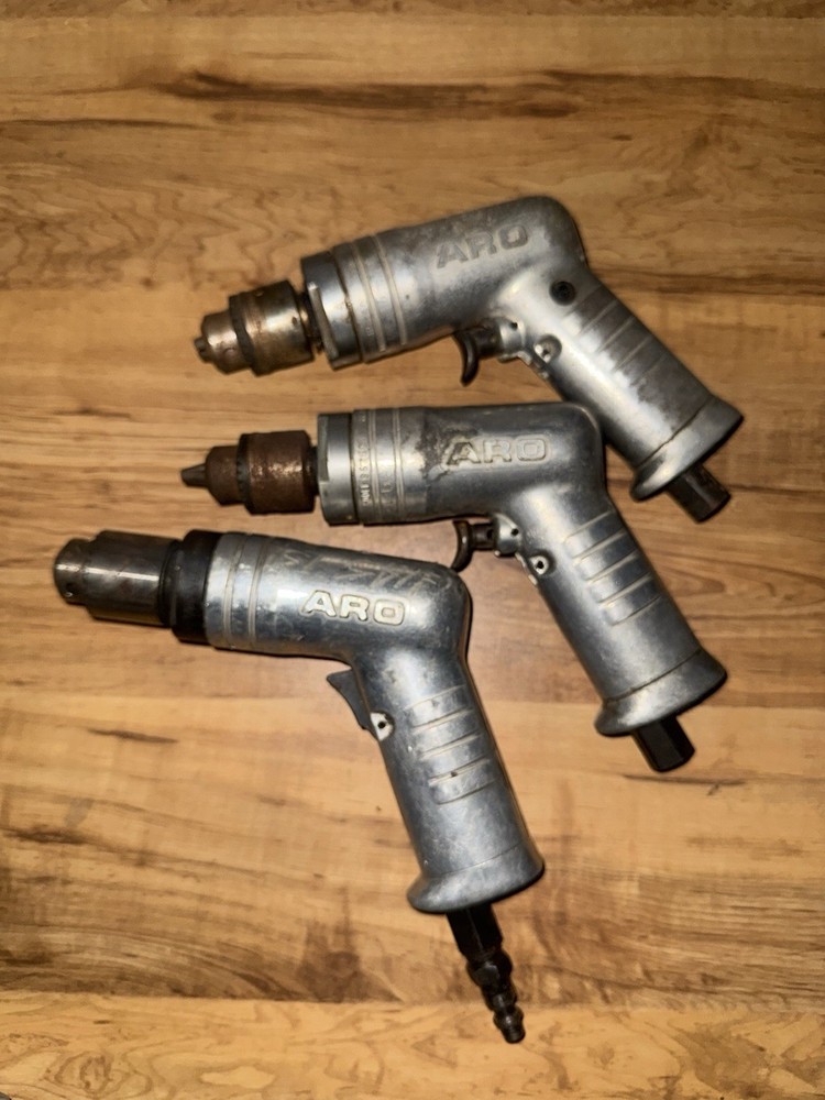 3 ARO Pneumatic Tools Straight Drills Used .