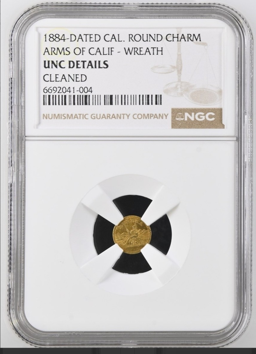 1884 Eureka Arms Of California Fractional NGC UNC
