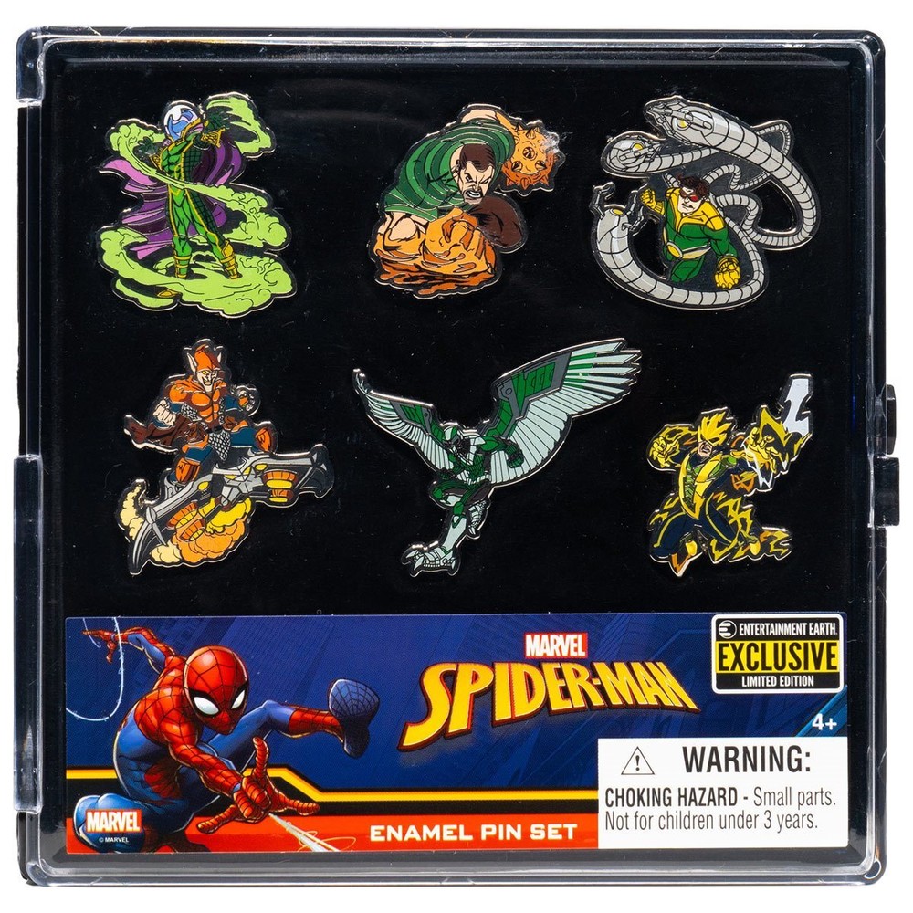 Marvel Spider-Man Sinister Six Enamel Pin Set