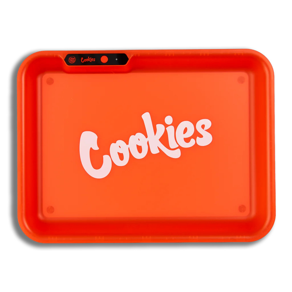 🔥 COOKIES SF LED Glow Tray – Light-Up Rolling Tray – Available in Blue or Red