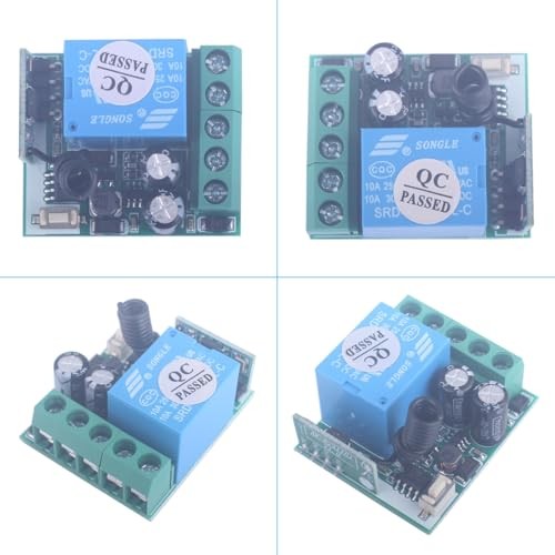 Mini Wireless Remote Switch 6V/12V/24V/10A DC 6V-24V/ 4*Receiver 2 Controller