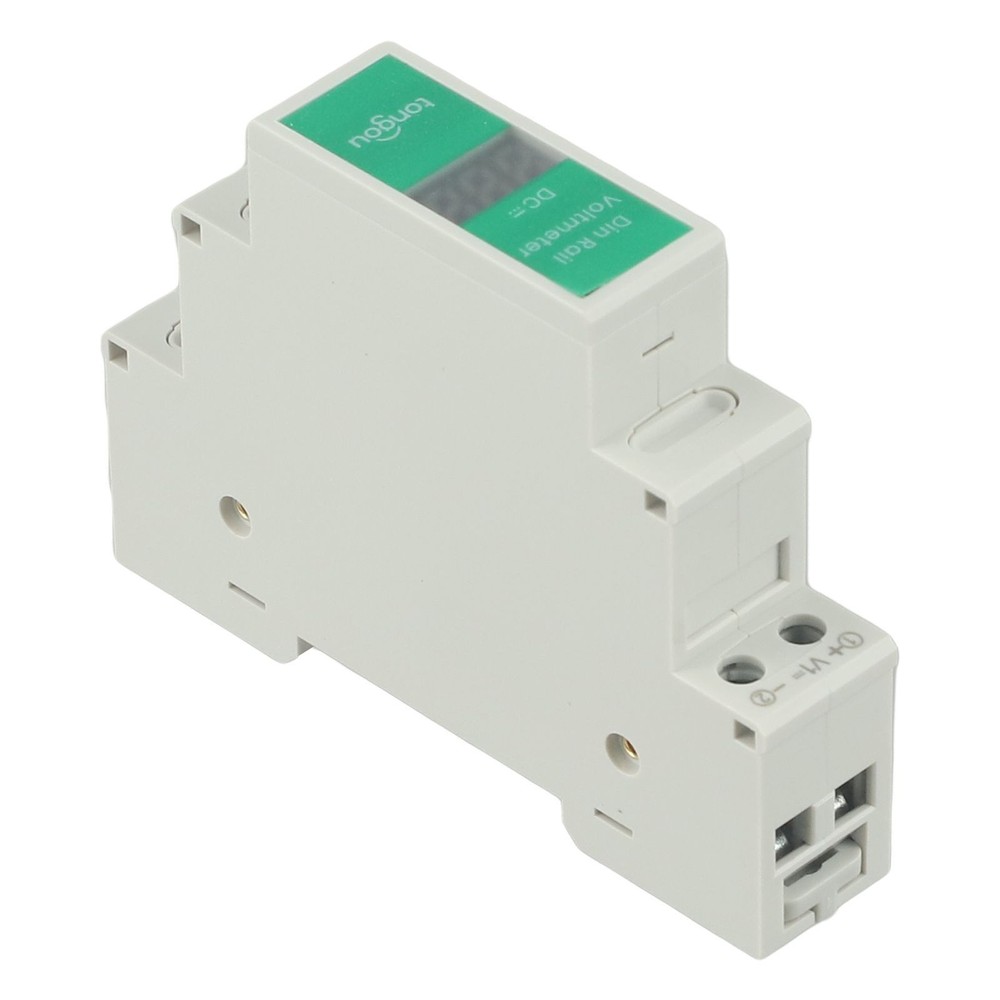 LED Digital Display Voltage Meter for DC Applications on For Din Rails