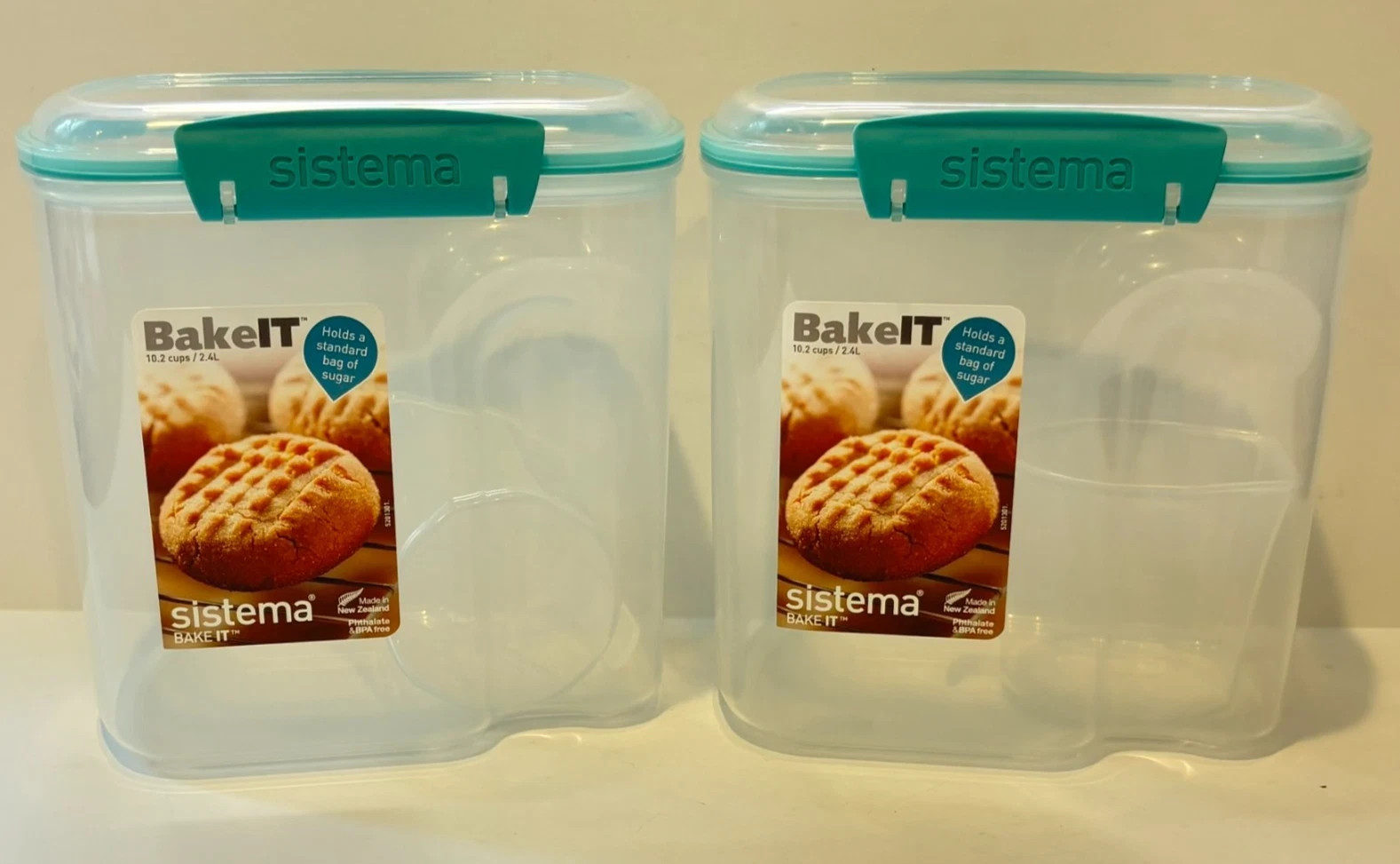 2 Pack - Sistema 2.4 L Sugar Container Bake It Phthalate BPA Free New Zealand