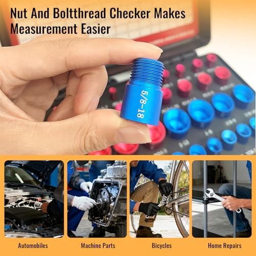 55PCS Thread Checker, Nut and Bolt Thread Checker Set (25 Metric & 30