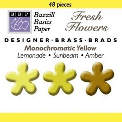 Bazzill Monocramatic Flower Brads Assortment - Yellows