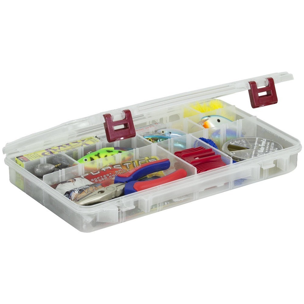 Large 3700 Clear Organizer Tackle Box with 4 Compartments Storage Case
