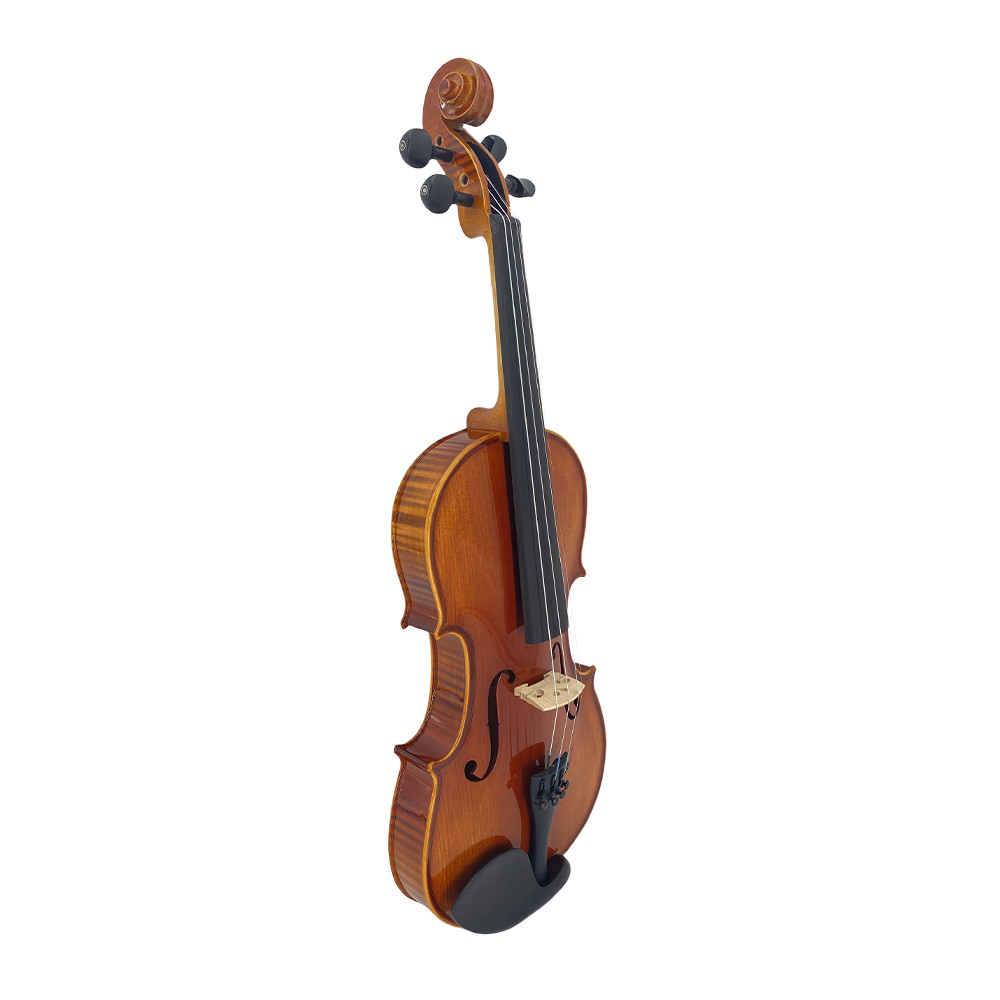 Solid Wood 4/4 Violin tiger pattern Set Full Size Fiddle Kit Handmade with Case