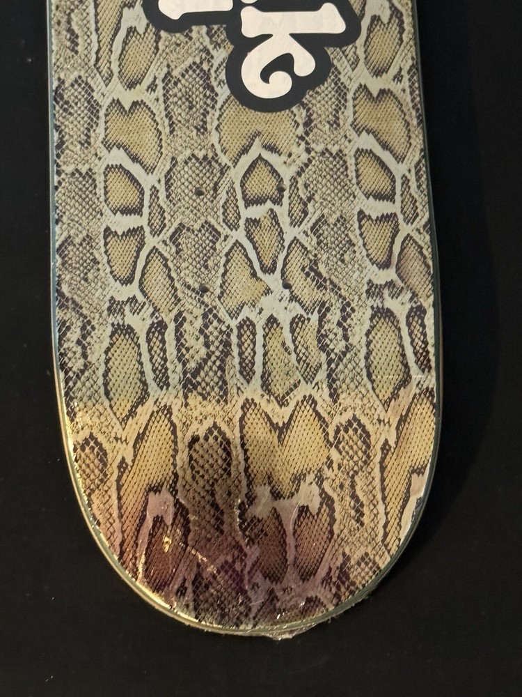Thank You Gold Python Foil Logo Skate Deck