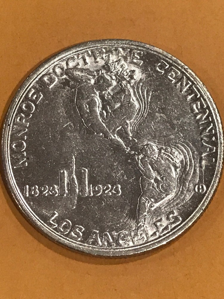 1923 S Monroe Doctrine Commemorative Silver Half Dollar 