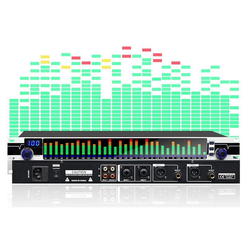 EQ-777 Professional 31 Band Equalizer Digital Equalizer w/ Upgraded LED Lights