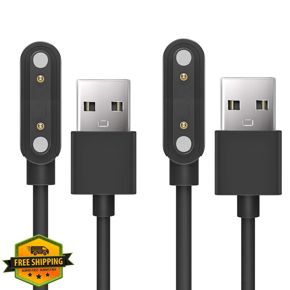 Raycon Bone Conduction Charger Magnetic Cable 2 Pack Black