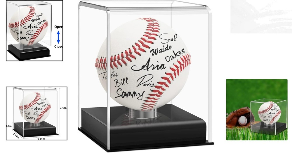 Multi-Purpose Acrylic Display Case - Ideal for Baseball, Golf Balls & More