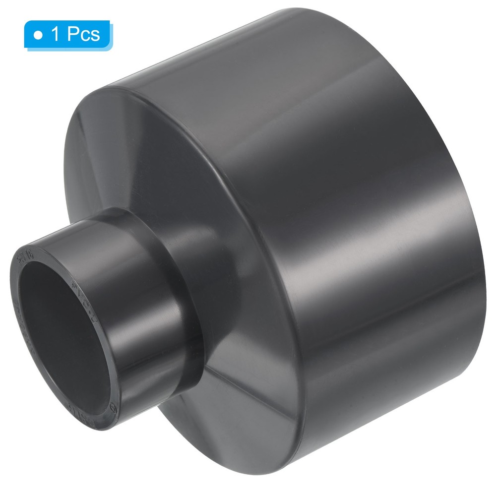 PVC Reducer Pipe Fitting 3.5x1.6" Socket Coupling Adapter Connector, Grey