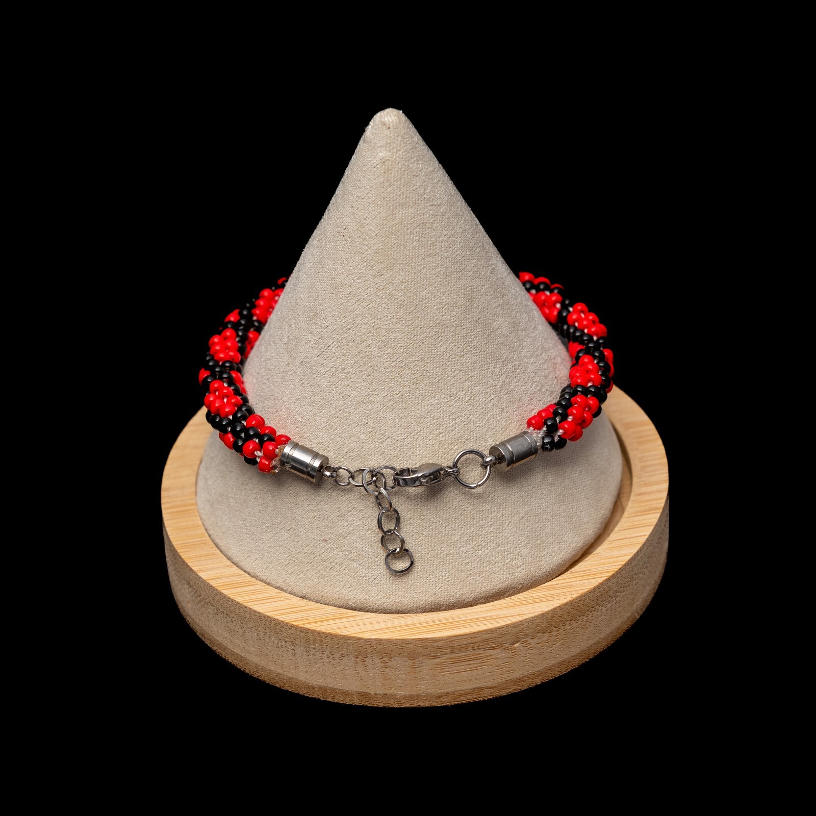 Elegua (# 2) 8 strand Kumihimo beaded Ilde / Pulsera Santeria Lucumi Ifa Yoruba