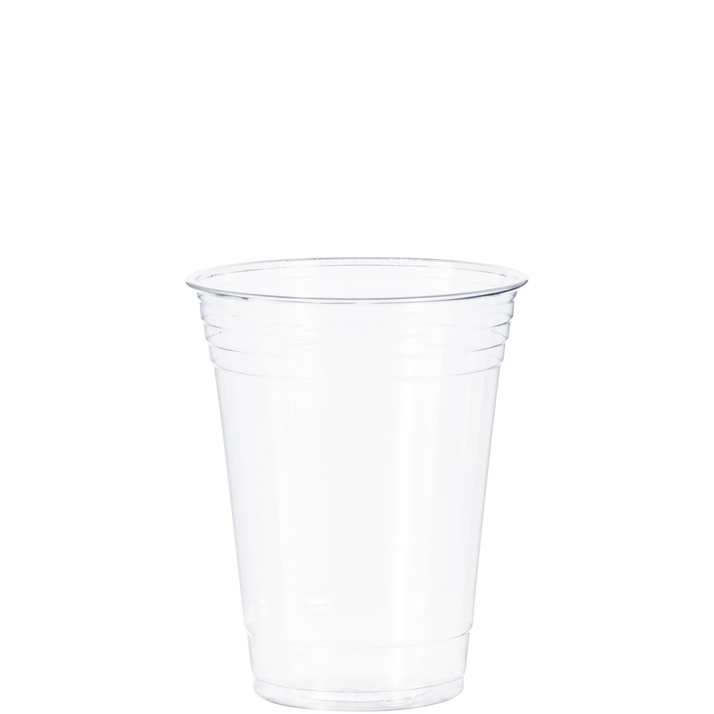 (2 pack) Solo Disposable Plastic Cups, Clear, 18oz, 25 Count